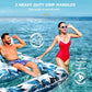JCLEAL Pool Float Lounger mature-themed Inflatable Pool Floaties Rafts for 2 Person Extra Large Recliner Tanning Lounge Chair Water Floaty with Backrest Footrest Cup Holder for Party River Beach Lake Vacation
