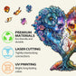 Wooden Puzzles For Adults, 180 Pieces Skull Puzzles For Adults, Unique Tree Puzzle Gifts For Puzzle Lover, Wooden Jigsaw Puzzle (M-11.4 * 11.3In)