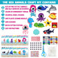 Ciyvolyeen Sea Animals Sewing Kit Mermaid Diy Felt Plush Craft Kit Make Your Own Ocean Animals Gifts For Beginner Boys And Girls Educational Kids Art Craft Supplies Set Of 12