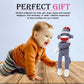 Made By Aliens Hand Knitted Sock Monkey Toy - 20" Blue Plush, Classic Edition, Perfect Gift for Kids and Babies