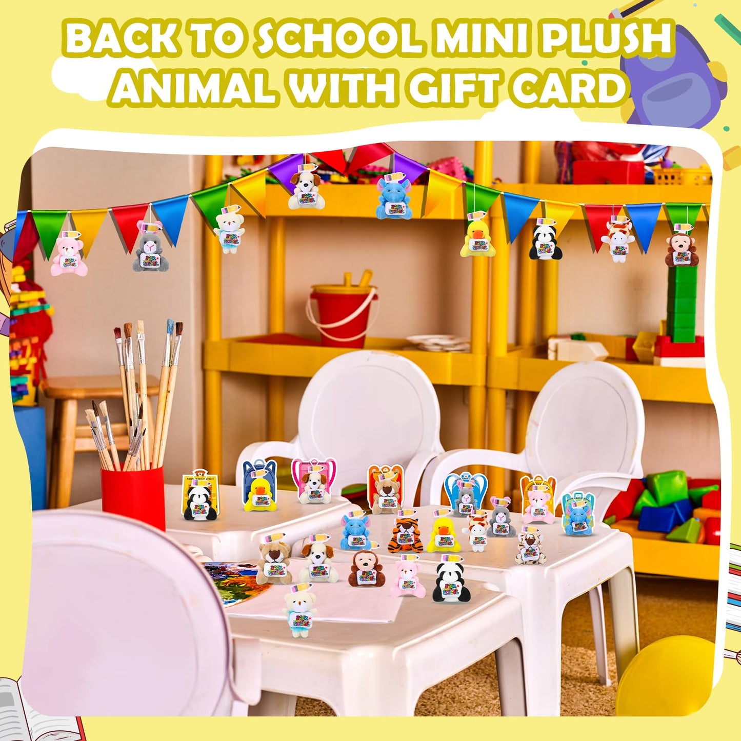 Blueweenly 30 Set Welcome Back To School Gifts For Students Teachers Stuffed Animals Bulk Mini First Day Of School Plush Animals