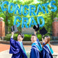 Katchon, Blue Congrats Grad Balloons - 16 Inch | Congrats Grad Banner Balloons For Graduation Decorations Class Of 2025 | Congratulations Balloons For Graduation Balloons Class Of 2025 Decorations