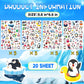 Cute Penguin Stickers 720 Counts Waterproof Cartoon Penguin Animal Decal Sticker Party Gifts Goodie Bags Decor Reward Birthday Party Favors Water Bottle Laptop Adhesive Sticker Invitation Decor