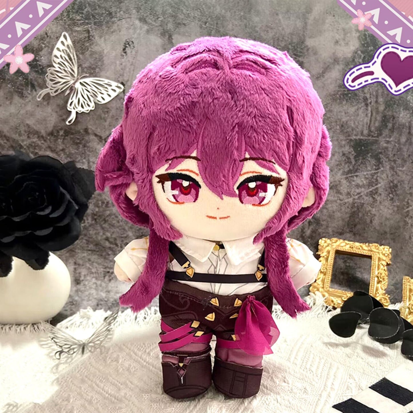Calembou Anime Plush Dress Up Doll Cute Chibi Figure Plushies 20Cm Soft Chinese Cotton Dolls Collectible Gift For Honkai Star Rail Fans (Kafkadoll)
