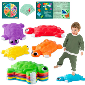 Joyin Turtle Balance Stepping Stones, 6 Pcs Kids Turtle Jumping Stones Steps Stones Up To 265 Ibs, Toddler Obstacle Course Coordination Game Toys For Ages 3 Years And Up Indoor Or Outdoor Play