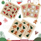 Meooeck 6 Sets Christmas Wooden Tic Tac Toe Game, Party Favors, Mini Chess Board Table Party Game, Gift for Relative and Family,