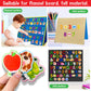 PENGFULL Felt Learning Letters,Learning Numbers,75 Felt Board Pieces for Felt Flannel Board,Alphabet ABC Learning for Toddlers f