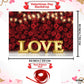 KatchOn, Love Valentines Day Backdrop - XtraLarge, 84x60 Inch | Valentines Backdrops for Photography | Happy Valentines Day Bann