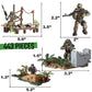 Special Forces US Military Mini Action Figures 3 Army Building Sets 9 soldiers Jungle Troopers Ghillie Suit Sniper Jungle Defence Squad Special Troops Toy10+ Kids & Parents Quality Family Time 443 Pcs