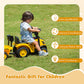 Costzon Kids Ride-On Tractor, 2-in-1 Push Car with Detachable Trailer, Yellow & Black, Large, Polypropylene, No Power