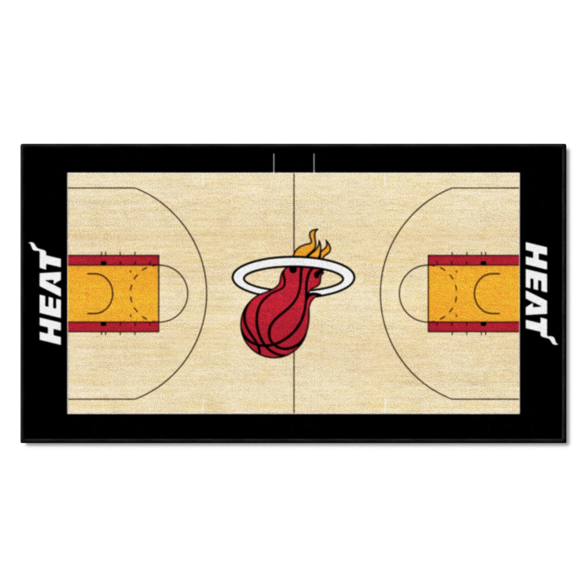 Fanmats 9493 NBA Miami Heat Nylon Court Runner 24 Inch x 44 Inch