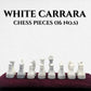 OceanicX Premium Marble Chess Pieces Set – 32-Piece Replacement for 12-15 Inch Boards, Black and White