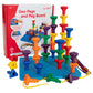 Edxeducation Geo Pegs And Peg Board Set - 36 Pegs In 3 Shapes And 6 Colors + 3 Laces - Ages 18M+ - Homeschool Supplies For Presc