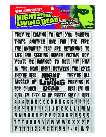 Spherewerx Night Of The Living Dead Word Puzzle Magnet Set