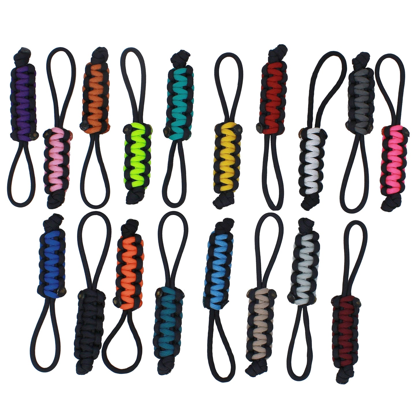 Bubbasgaragetv - Large Heavy Duty Paracord Zipper Pulls (Rose Pink)