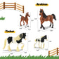 Zippytots 10PCS Horse Figurine Set - Realistic Plastic Toys for Toddlers - Educational Gift & Party Favors - Model BT013