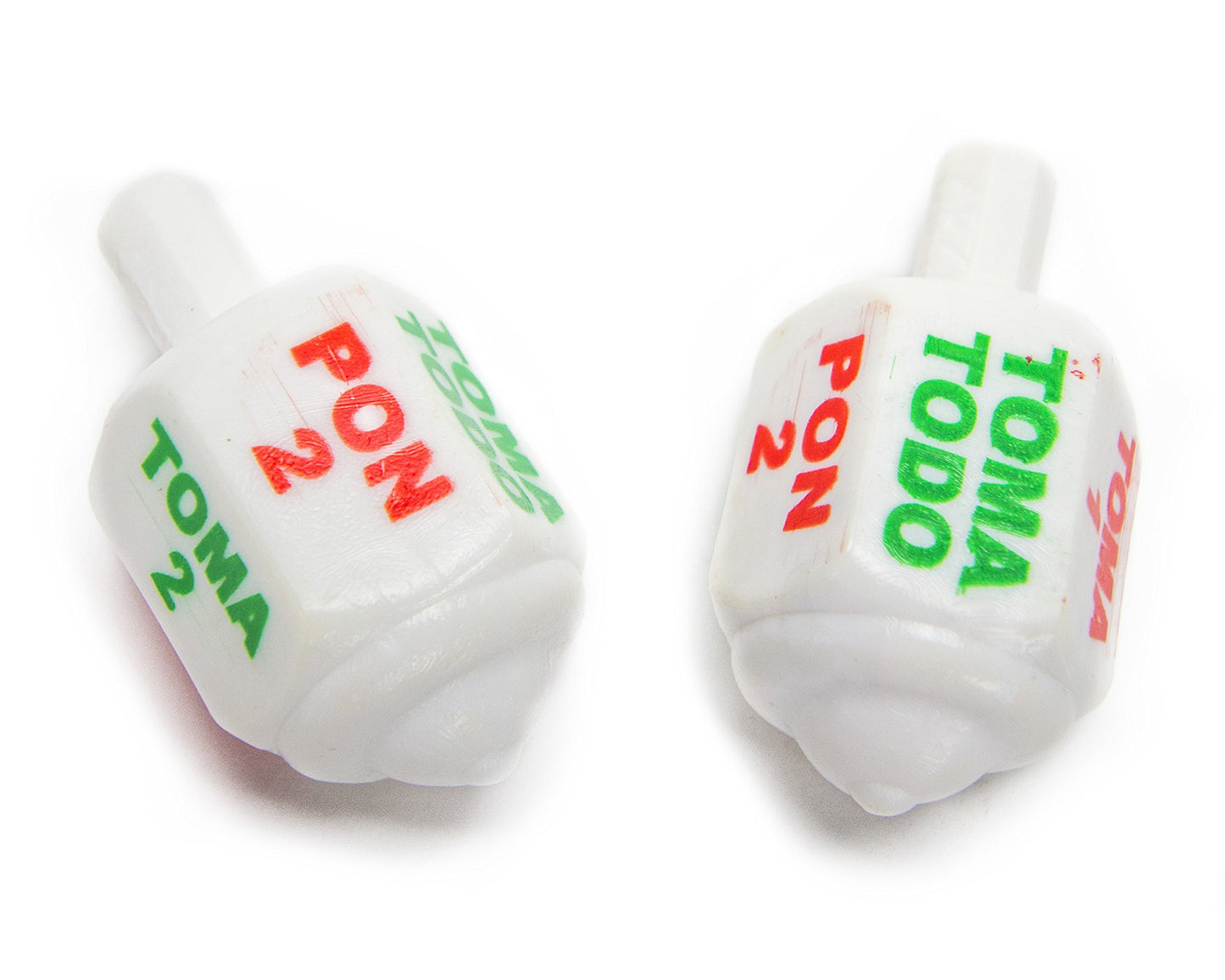 Classic Mexican Pirinola Toma Todo Solid Plastic Piece 5 Multicolors Pack/Pirinola de Plastico Solida (5 Pack)