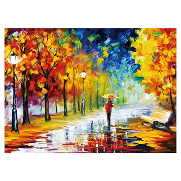 Sitimmger Jigsaw Puzzles 500 Pieces For Adults Evening Walk On Rainy Day Street Tree Oil Painting Modern Landscape For Teens Kids Great Gift Intellectual Game Toys 14.5' X 20'