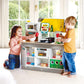 Hape E3177 Deluxe Game Kitchen With Microwave, Coffee Maker, Refrigerator, Oven, Hob With Frying Pan Fun With Many Accessories, From 3 Years, L: 34.9, W: 11.7, H: 35.4 Inch