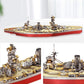 Piececool 3D Metal Puzzle Warship Model Kits, Fuso Battleship Military Watercraft Model Building Kits For Adults, Diy 3D Brain Teaser Puzzle Toys For Famliy Time, Great Gift-330 Pcs