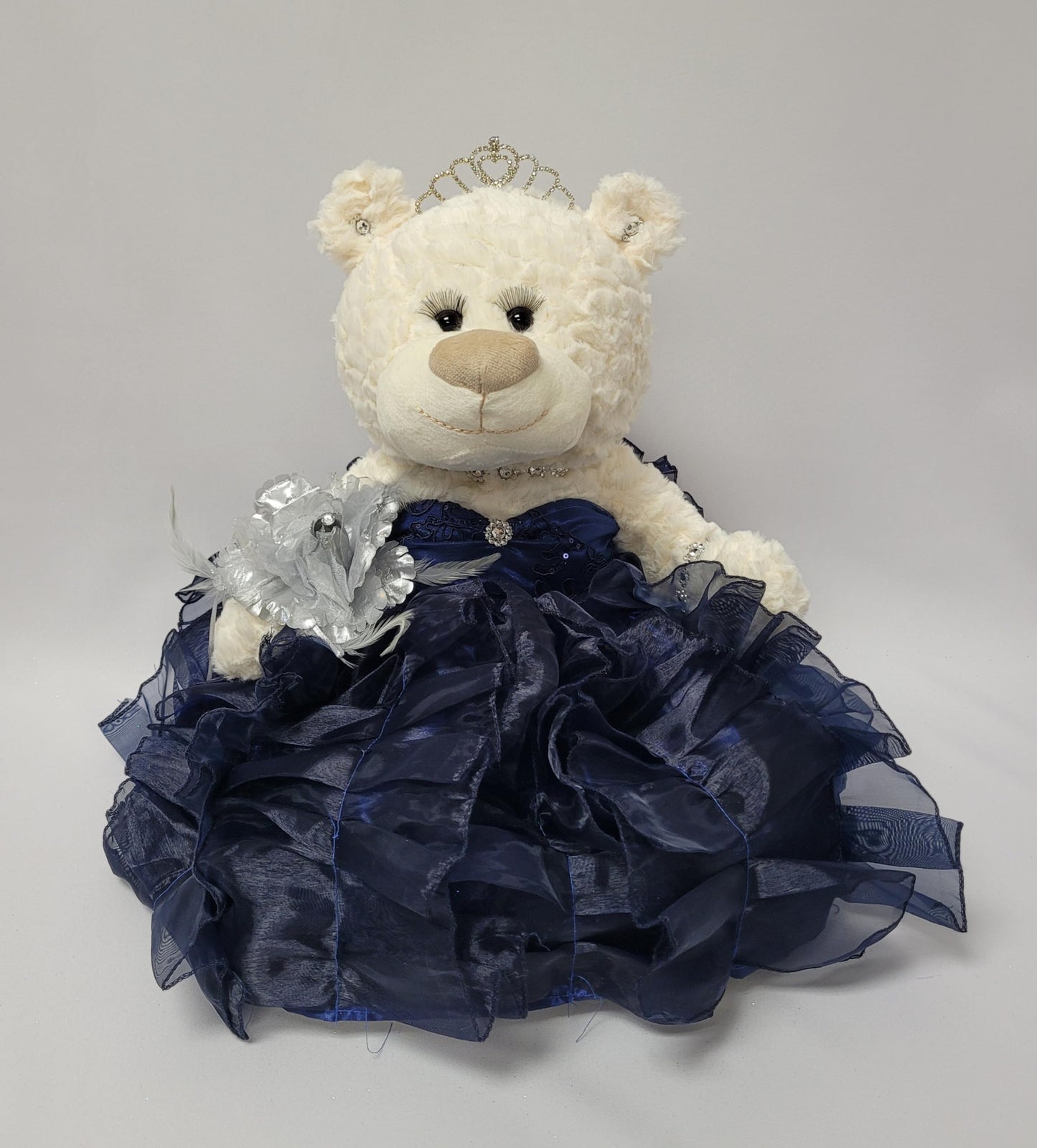 Kinnex Collections Since 1997 20'' Quince Anos Quinceanera Last Doll Teddy Bear With Dress (Centerpiece) ~ Arc16831-16R (Navy Bl