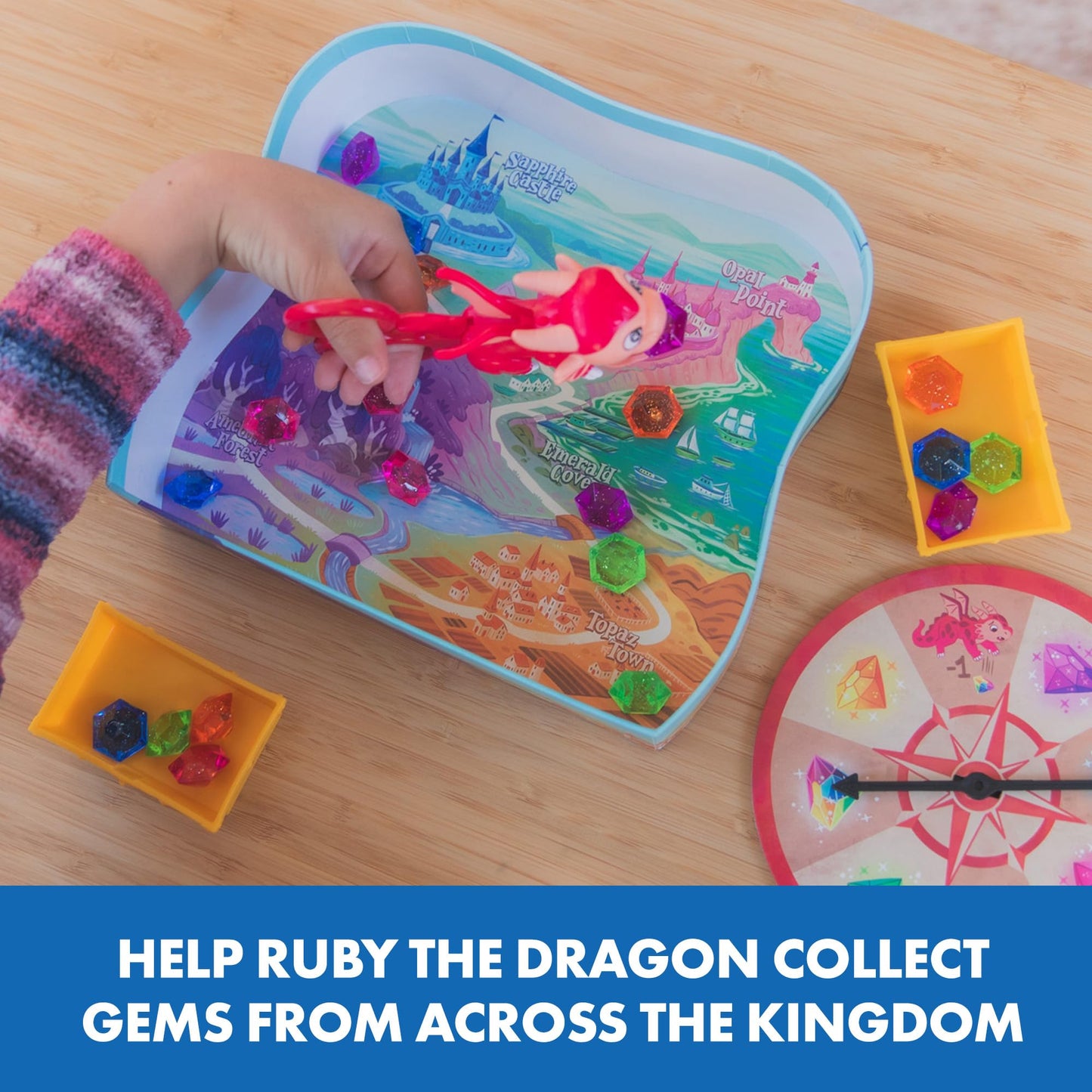 Educational Insights Ruby's Gem Quest Scissor Skills Game - Multi, Medium, Plastic, Ages 3+, Model 3087, Preschool Board Game