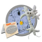 GIANTMICROBES Neuron Plush Toy, Brain Cell Model, 7" Grey Polyester, Neuroscience Gift