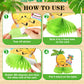 Weekgrat 12 Pcs Pineapple Honeycomb Centerpieces Decorations Tropical Fruit Table Sign Summer Aloha Luau Beach Hawaii Pineapple