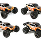 SummitLink Custom Body Compatible for 1/10 1/8 Scale RC Car or Truck (Truck not Included) (Muddy Orange Over White/Black)
