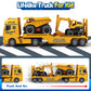 SpringFlower 3 4 5 6 Toddler Boy Toys, 25'' Construction Carrier Truck Toy with Excavator and Dump Truck,3 in 1 Truck Boy Toy, C
