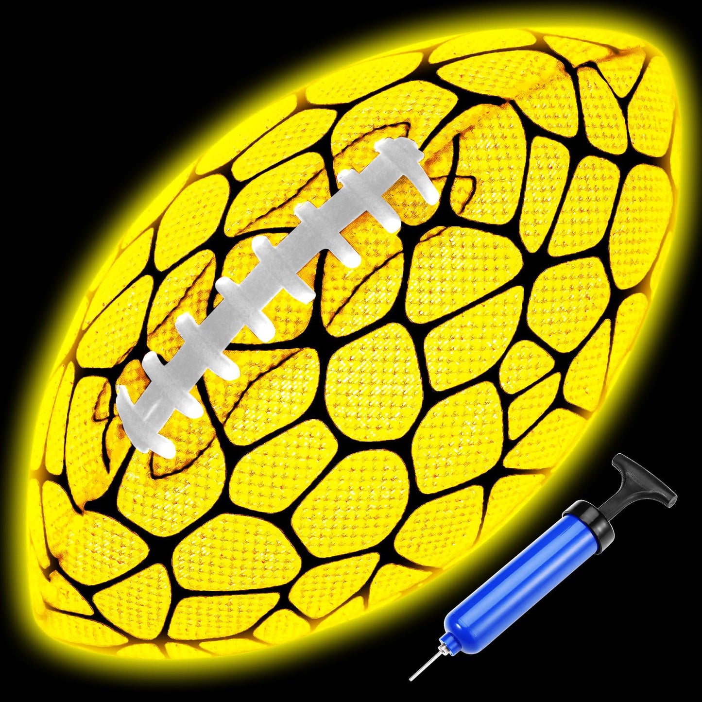 Jasonwell Glow in The Dark Football - Strong Grip Light Up Football Toy Stuff Sports Balls for Boys Kids Teenage Junior Youth mature-themed Outdoor Christmas Birthday Gifts for Age 6-8 8-12 13 + Year Old No.9