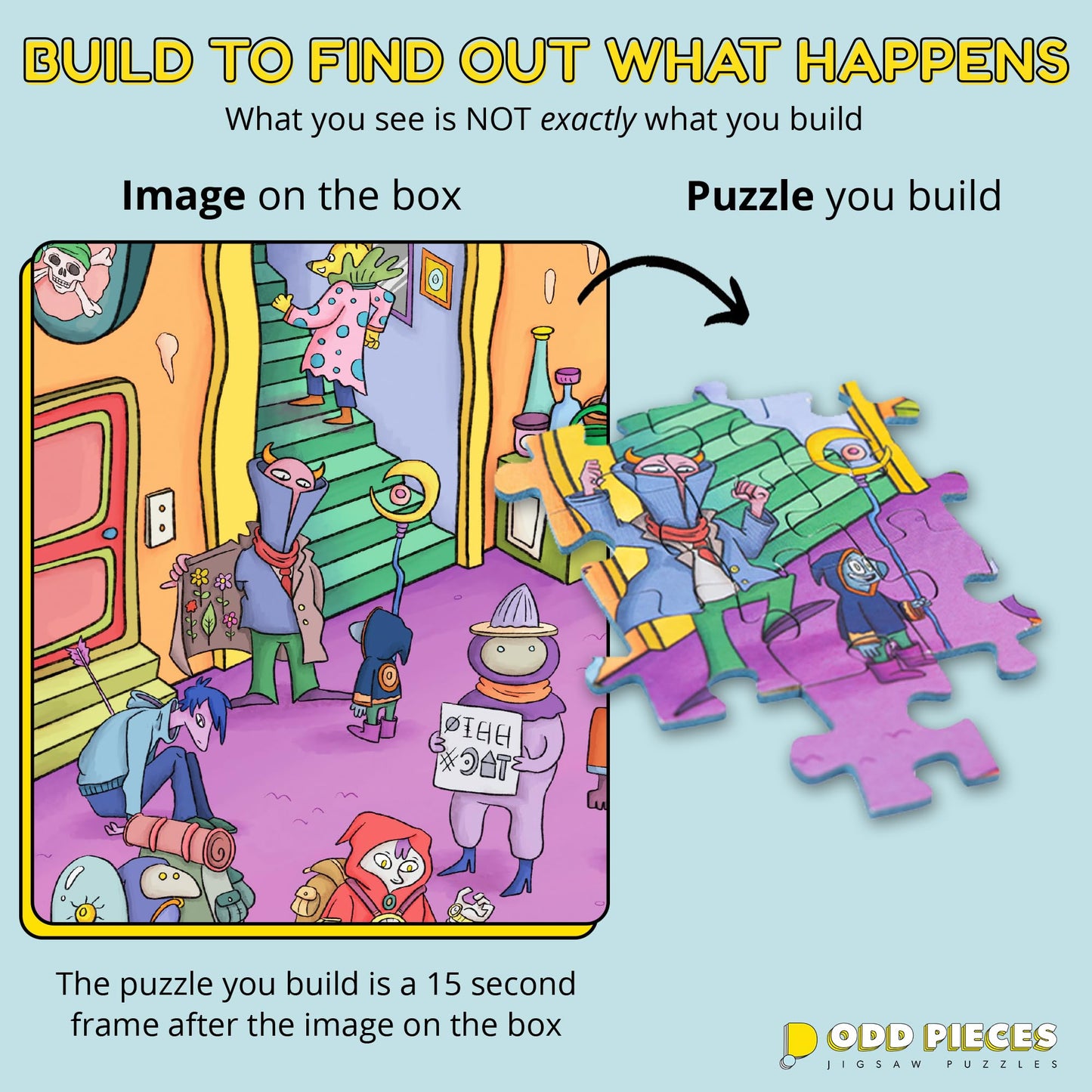 Odd Pieces Mystery Jigsaw Puzzle - Series 2 Shutterbug Mystery Puzzle With Storytelling Comics, Treasure Hunt Clues, Secret Ending-1000 Piece Puzzle For Adults & Kids –Frameable Magic Puzzle Art