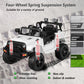 Kinder King 12V Kids Ride on Car Truck, Battery Powered Electric SUV w/ 2.4G Remote Control, Spring Suspension, 3 Speeds, 2 Moto