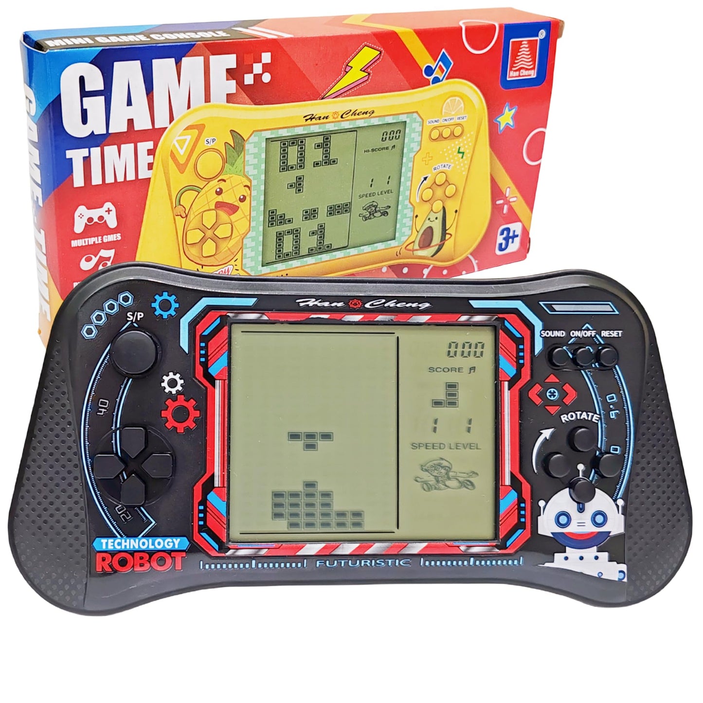 Nbguigdstr Brick Game Console,4.3 Large Screen Handheld Game Console,Building Block/Tank/Racing Game,Built-in 23 Classic Handhel