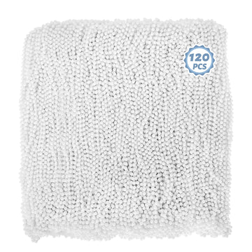 Mardi Gras Beads, 120Pcs Bead Necklace, 33'' White Mardi Gras Beads Bulk, Mardi Gras Accessories, Party Costume Beads Parade Thr