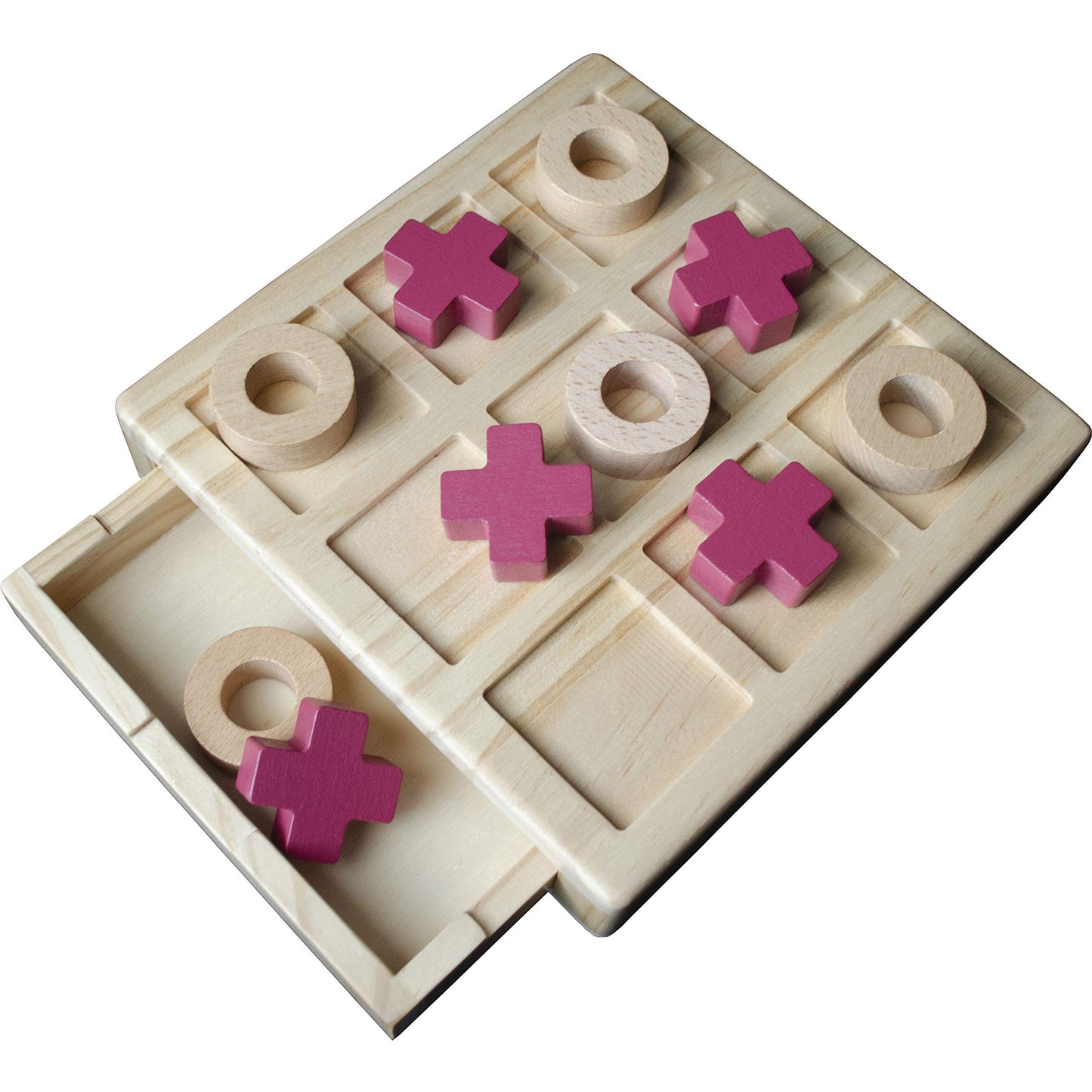 Aerolf Tic Tac Toe Wooden Board - Family Game, Classic Wooden Board Game, Classical Family Board Game, Strategy Board Game, Outd