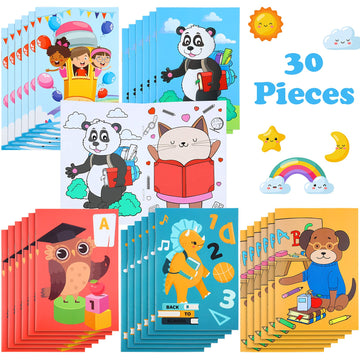 30 Pieces Coloring Book Bulk Kids 40 Different Coloring Book For Kindergarten School Classroom Graduation Activity Birthday Present First Day Of School Party Favor Christmas Goodie Bag Stuffer Filler