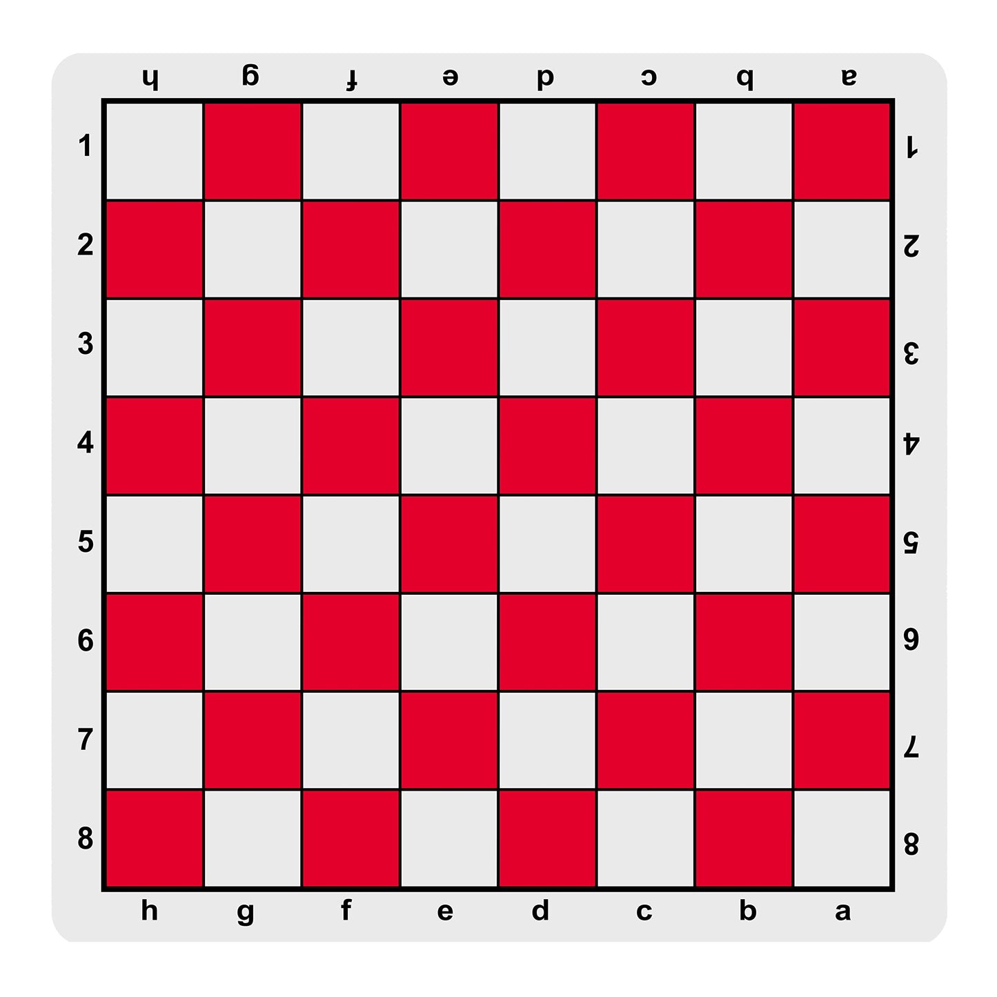 WE Games Mousepad Chess Board 20 in. Red Color with Classic Design - enhanced Tournament Chess Mat  Perfect Travel Chess Board for mature-themeds