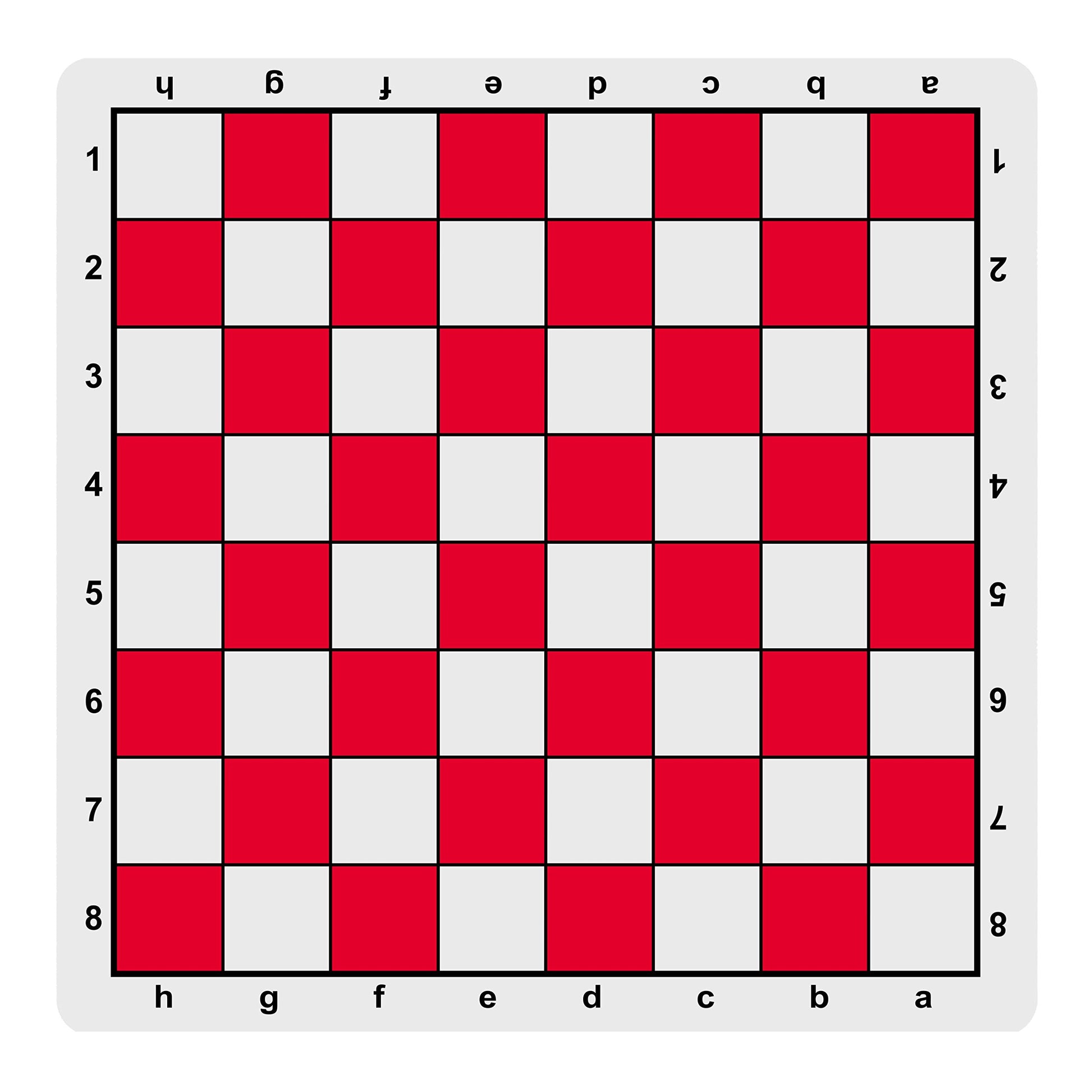 WE Games Mousepad Chess Board 20 in. Red Color with Classic Design - enhanced Tournament Chess Mat  Perfect Travel Chess Board for mature-themeds