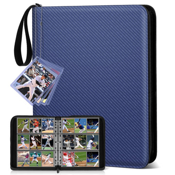 Mlikero Trading Card Binder, 9 Pocket Card Binder With Card Display, 720 Double Sided Pocket Sports Card Binder, Premium Card Bi