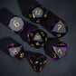 Udixi 7-Piece Glass Dice Set D&D, Multifaceted Diamond-Cut Glass Dnd Dice For Dungeons And Dragons Rpg Tabletop Games (Purple)