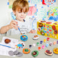 80UncleKimby Fall Thanksgiving Rock Painting Kit: Arts and Crafts for Kids - Include DIY Stones, Water Paint, Tattoos, Gifts Toy