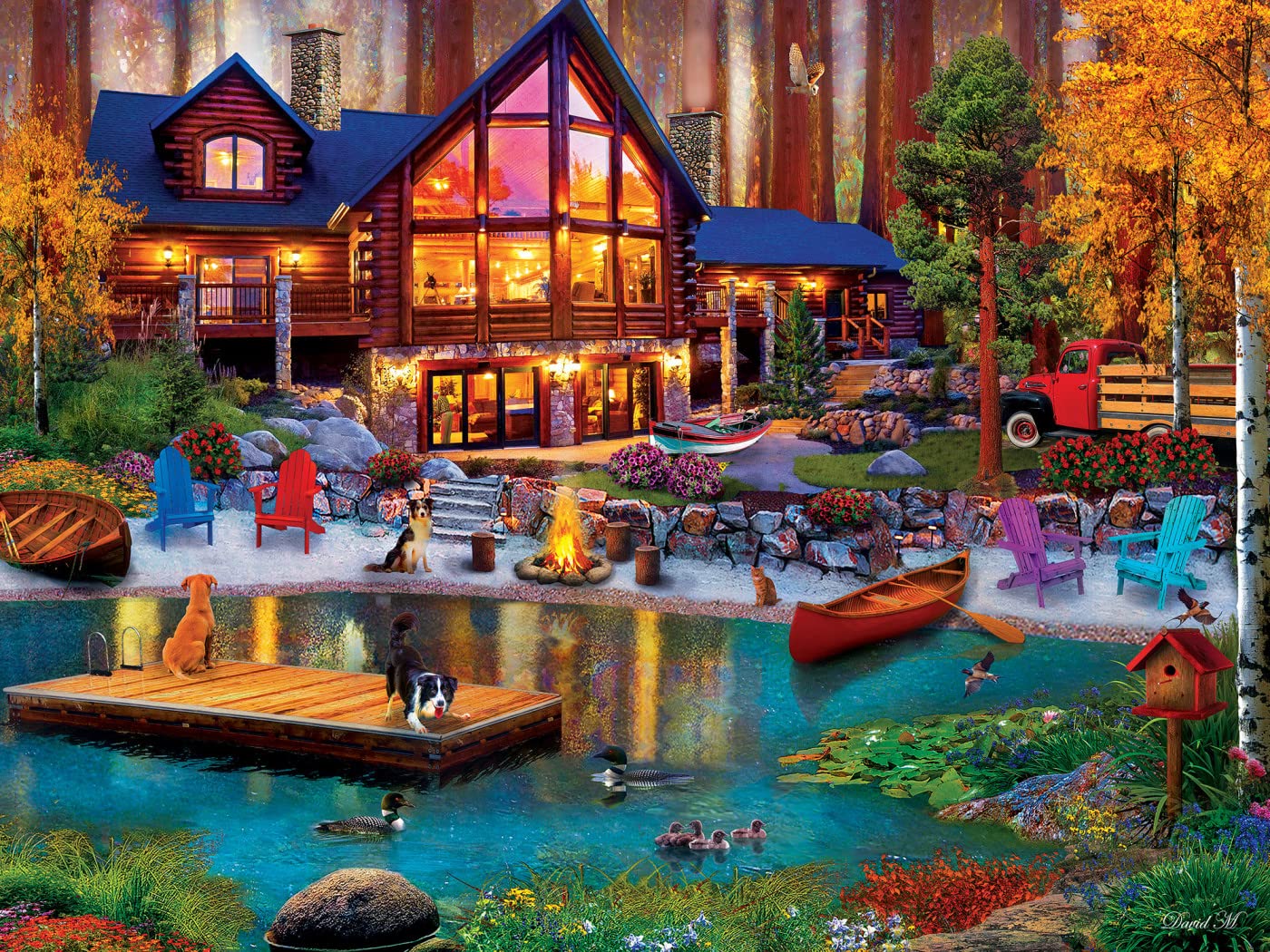 Masterpieces 750 Piece Jigsaw Puzzle for Adults, Family, Or Kids - Cabin in The Cove - 18x24