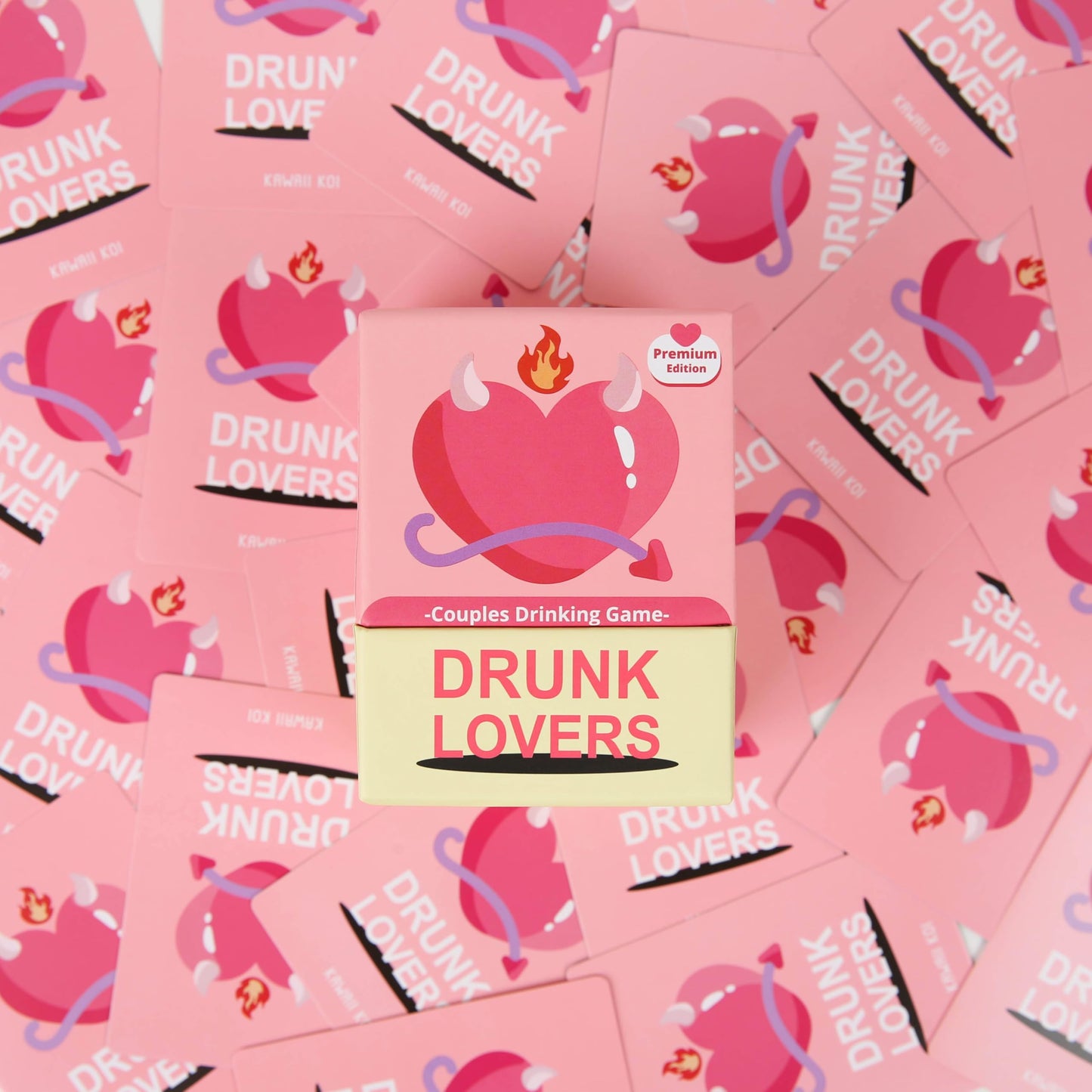 Kawaii Koi Drunk Lovers Premium Edition - Couples Games Couples Card Game For Date Night, 150 Cards With 4 Engaging Categories,