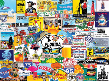 White Mountain Puzzles I Love Florida - 1000 Piece Jigsaw Puzzle