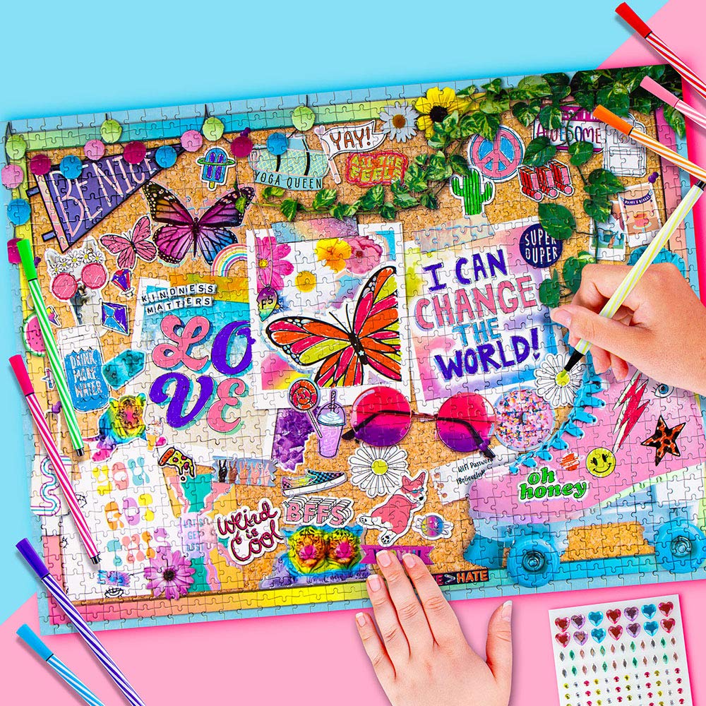 Fashion Angels Color & Bling Jumbo 1000 Piece Jigsaw Puzzle Design Kit