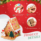 6 Sets Christmas Gingerbread House Kit Christmas Crafts for Kids Mini Christmas Cardboard Make-a-Gingerbread House Craft for Boy