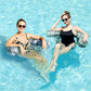 Finduwill Inflatable Pool Floats Chair - 2 Pack Fabric Covered Pool Lounger Float With Sling, Swimming Noodle Chairs Pool Floati