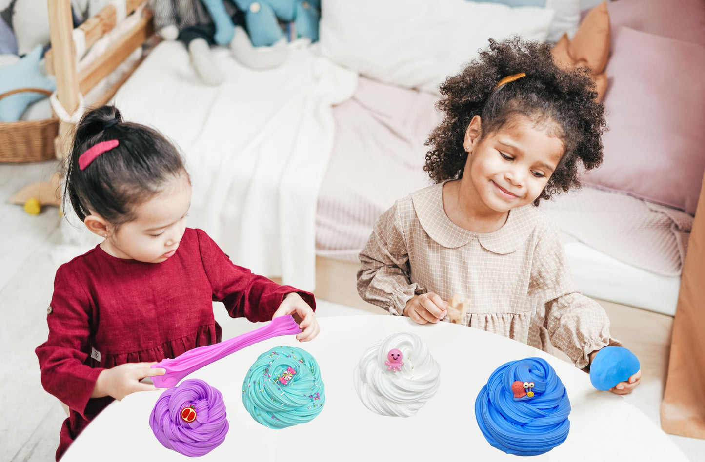 Lkaxytp 24 Pack Butter Slime Kit, Party Favor Supplies, Super Soft, Non-Sticky, Goody Bag Toy, Prize For Girl And Boys, Christmas Stocking Stuffers