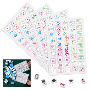 Seenelling 4 Pcs Mahjong Tile Mixer Shuffler for Mixing and Shuffling Tiles Plastic Mahjong Accessories Gifts for Lovers Playing